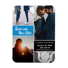 Íman Data de alteração azul Salvar nossa nova data Foto