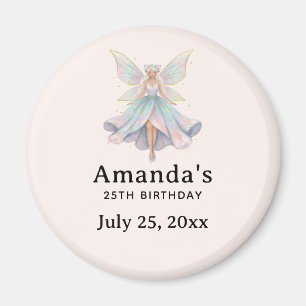 Íman Data de Aniversário da Fada Anjo Mágico Pastel