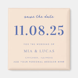 Íman Data De Casamento Chic Mínima Não Foto Salvar A Da