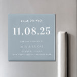 Íman Data De Casamento Chic Mínima Não Foto Salvar A Da<br><div class="desc">Personalize este casamento mínimo de design de chic salve o ímã de data com todos os seus detalhes.</div>