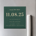 Íman Data De Casamento Chic Mínima Não Foto Salvar A Da<br><div class="desc">Personalize este casamento mínimo de design de chic salve o ímã de data com todos os seus detalhes.</div>