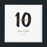 Íman data de nome simples de 10 anos personalizado<br><div class="desc">design</div>