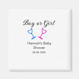 Íman Data do nome do chá de fraldas rosa ou azul