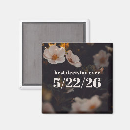 Íman Data Floral Personalizada Importante (Presente de 