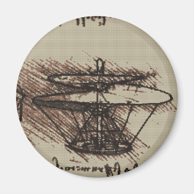 Íman DAVINCI HELO Cross Stitch Design (Frente)