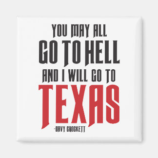 Íman Davy Crockett Cote o Texas Magnet