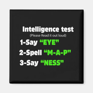 Íman Day Intelligence Test Diz Olho M A P Ness Piada