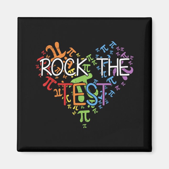 Íman Day Rock The Test Teacher Testing Day Rainbow Teat (Frente)
