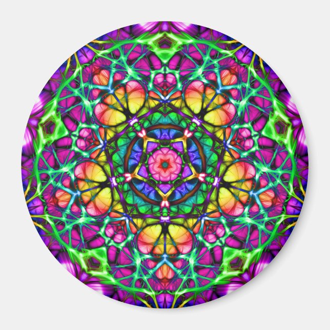 Íman Daybreak Delight Kaleidoscope Mandala (Frente)