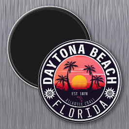 Íman Daytona Beach Florida Retro Sunset Souvenirs 80s