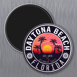 Íman Daytona Beach Florida Retro Sunset Souvenirs 80s