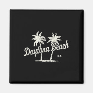 Íman Daytona Beach Florida Vintage 70s Palm Trees Graph