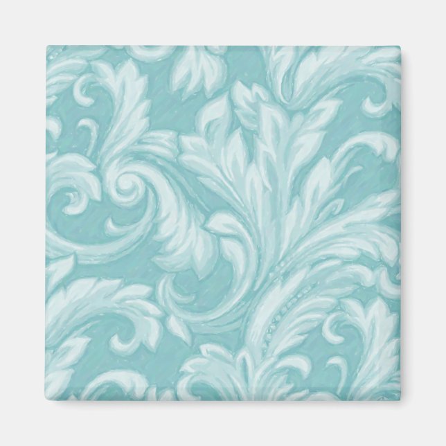 Íman Dazzling Damask, Aqua (Frente)