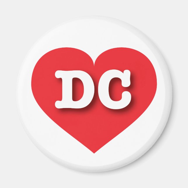 Íman DC Red Heart - Eu amo DC (Frente)