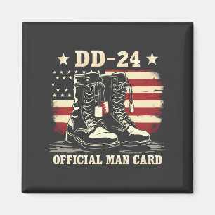 Íman DD 24 Cartão Oficial de Homem com Bandeira de Vete