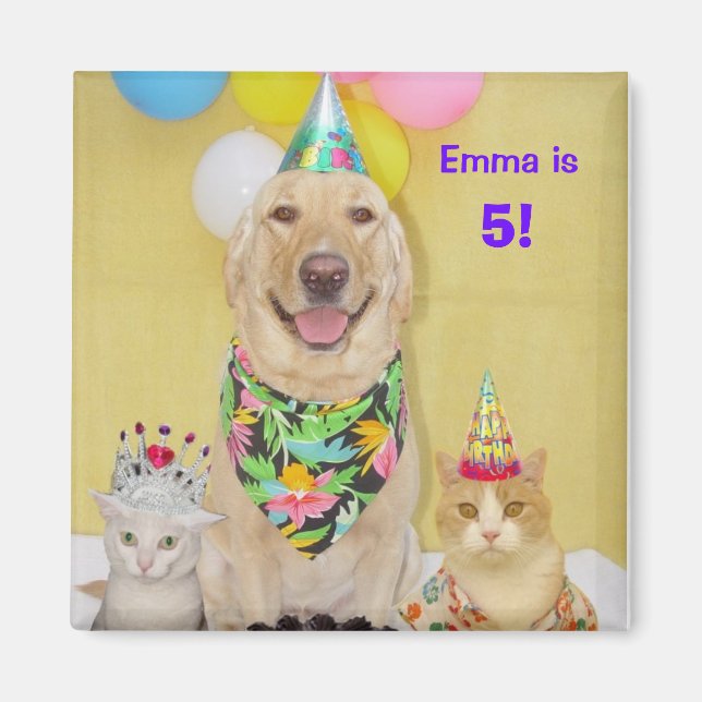 Íman de aniversário de qualquer ano (Frente)