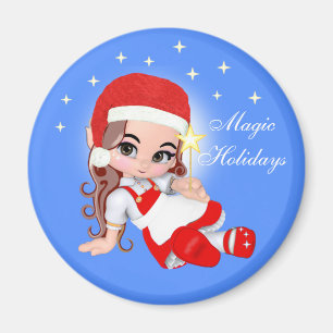 Íman de Anjo Fada de Natal Fofo & Estrelas