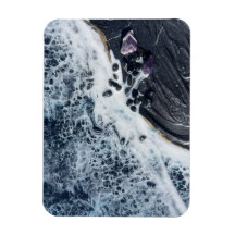 íman de arte de cristal de onda oceânica decoração