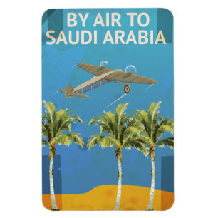 Íman De avião para a Arábia Saudita Cartaz de viagem vi