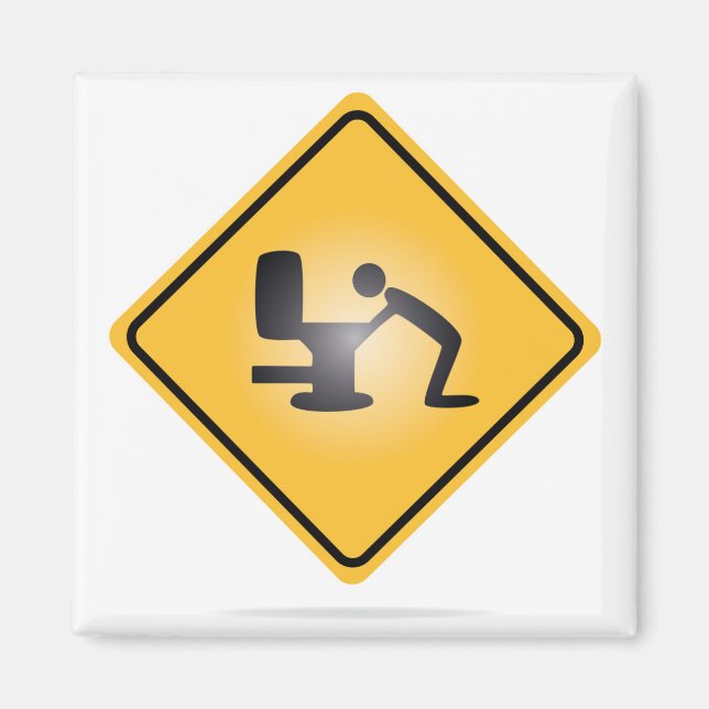 Íman de aviso de ressaca amarela (Frente)