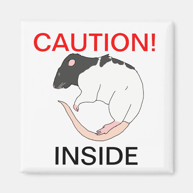 Íman de aviso em roedor (Frente)