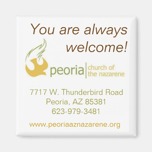 Íman de boas-vindas (Frente)