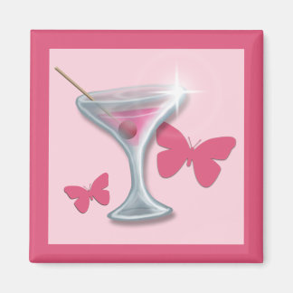 Íman de Borboleta Rosa Martini