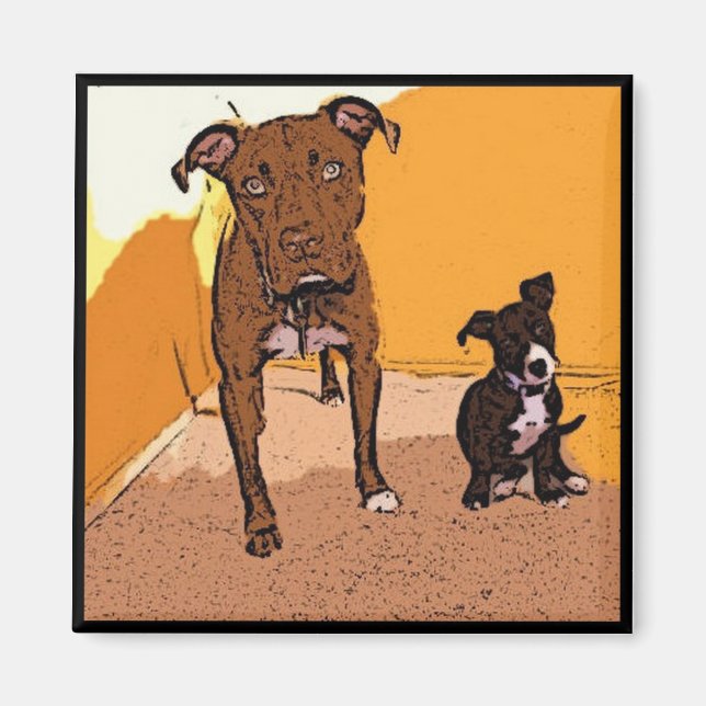 Íman de cães bonitos (Frente)