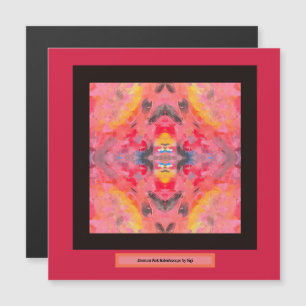 Íman de caleidoscópio cor-de-rosa abstrato