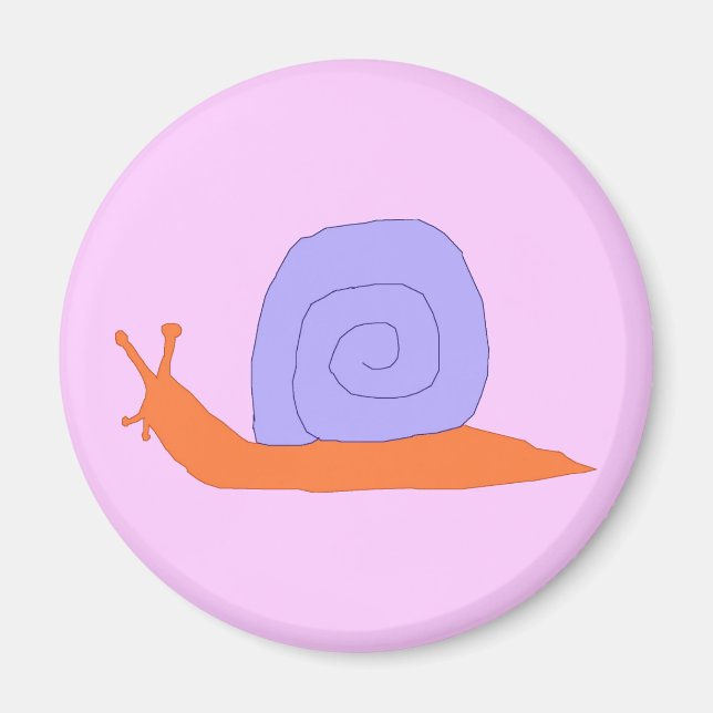 Íman de caracol roxo e laranja (Frente)
