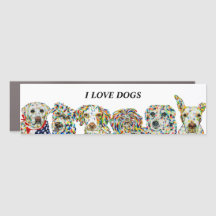 Íman de carro de cães