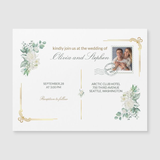 íman de casamento para salvar a data de noivado (Frente)