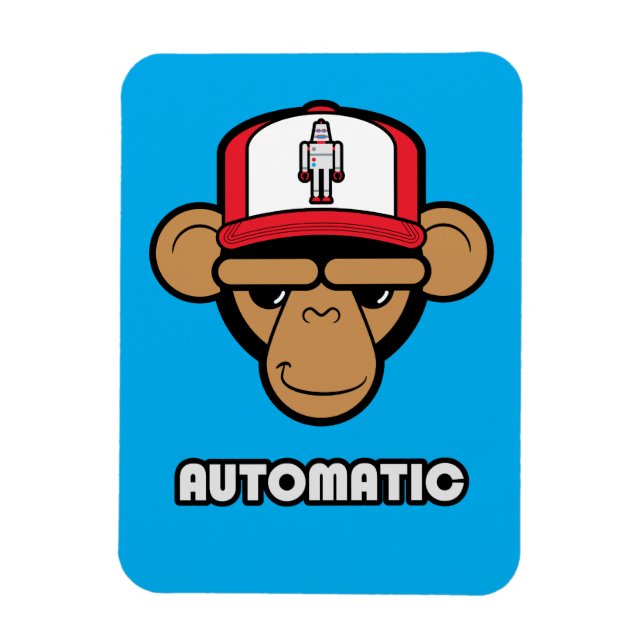 Íman de chapéu robô chimp (Vertical)
