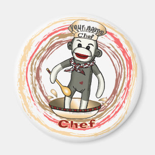 Íman de Chef do Macaco Sock