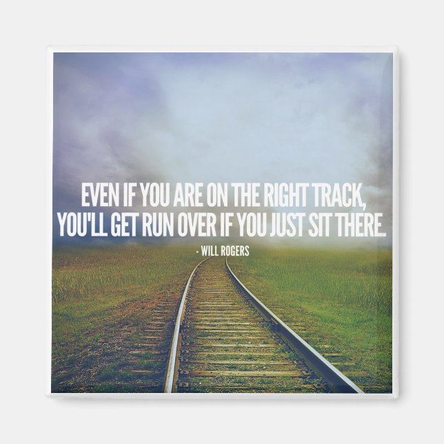 Íman de citação motivacional e inspiracional (Frente)