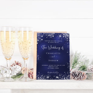 Íman de convite para casamento com brilho de prata