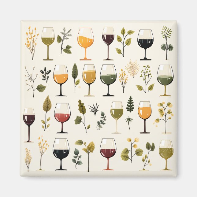 Íman de copos de vinho (Frente)