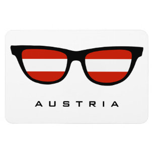 Íman de cor e texto personalizado do Austria Shade