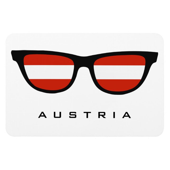 Íman de cor e texto personalizado do Austria Shade (Horizontal)