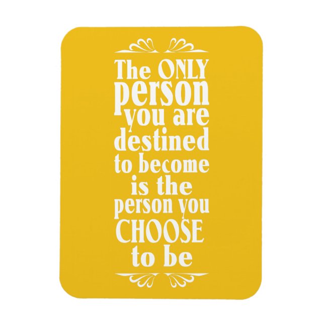 Íman de cor personalizada CHOICE de Motivação (Vertical)