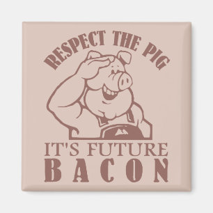 Íman de cor personalizado PIG TO BACON