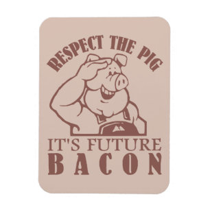 Íman de cor personalizado PIG TO BACON