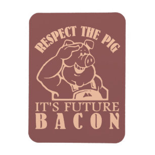 Íman de cor personalizado PIG TO BACON
