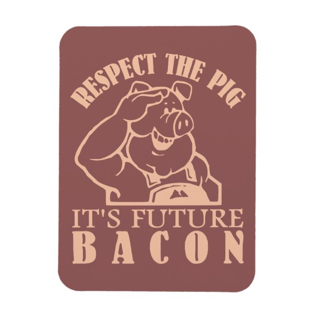 Íman de cor personalizado PIG TO BACON (Vertical)
