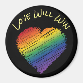 Íman de coração do arco-íris