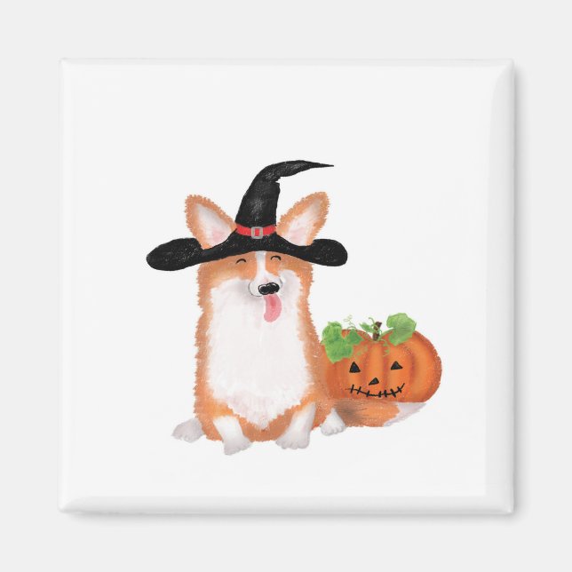 Íman de Corgi Halloween (Frente)