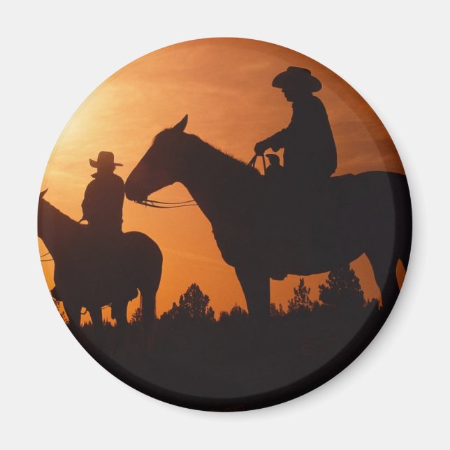 íman de cowboys a cavalo (Frente)