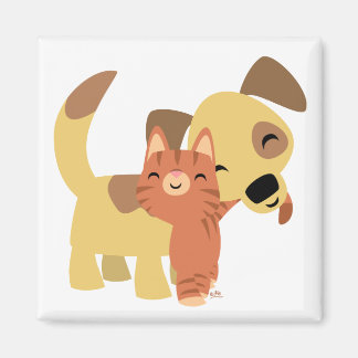 Íman de desenho de gatinho e cães