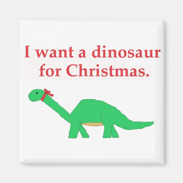 Íman de Dinossauro de Natal (Frente)