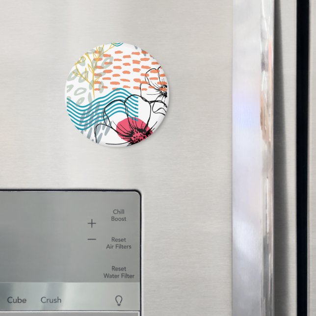 íman de flores de design abstrato (In Situ (Fridge))